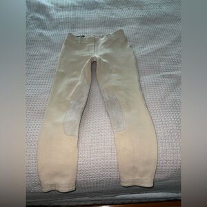 Ariat Girls Tan Horseback Riding Heritage Knee Patch Pants Sz 10